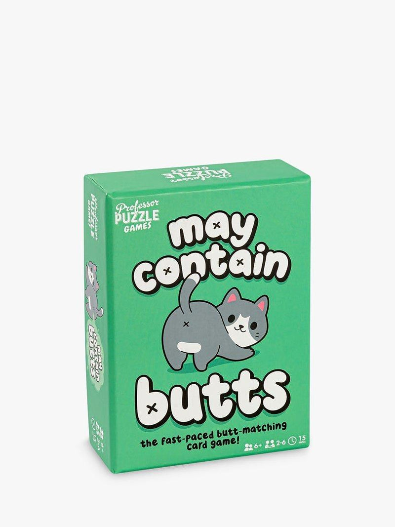 Professor Puzzle May Contain Butts card game, imported from the UK