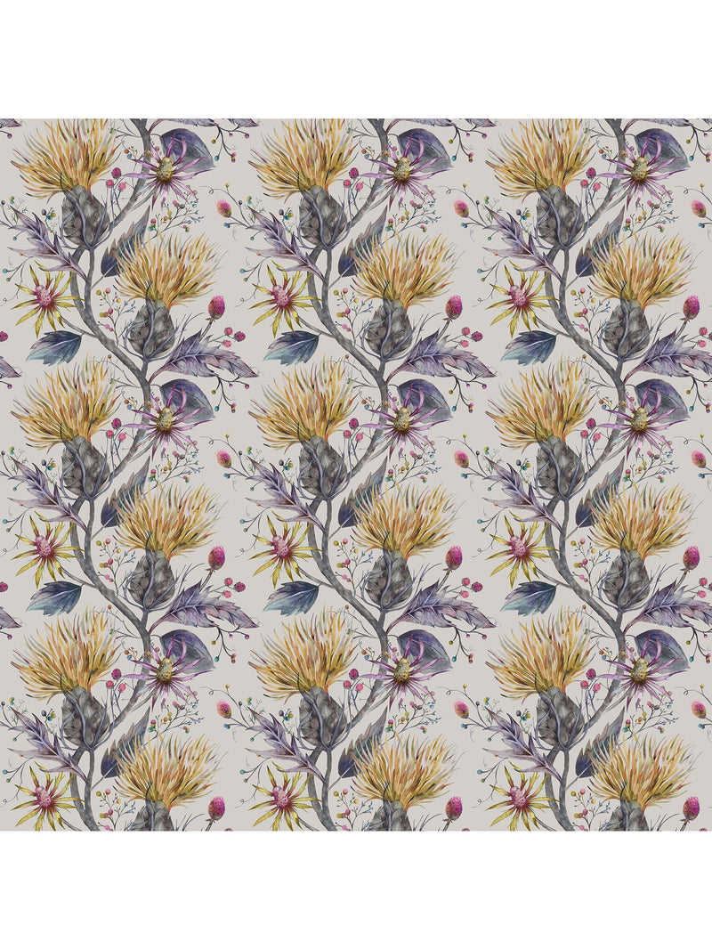 Voyage Varys furnishing fabric with thistle pattern (British brand)