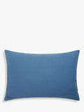 John Lewis abstract stripe cotton cushion with hand-stitched crewel embroidery, UK version