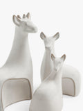 John Lewis stoneware deer ornament set white, imported from the UK
