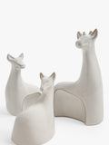 John Lewis stoneware deer ornament set white, imported from the UK