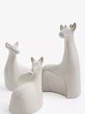 John Lewis stoneware deer ornament set white, imported from the UK