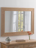 Yearn Rectangular Oak Wood Wall Mirror 69cm x 94cm
