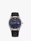Citizen Eco-Drive Date leather strap watch 41mm, imported from the UK