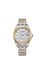 John Lewis Citizen Women's Two-Tone Eco-Drive Date Bracelet Strap Watch Silver/Gold- Buy online at McGrocer