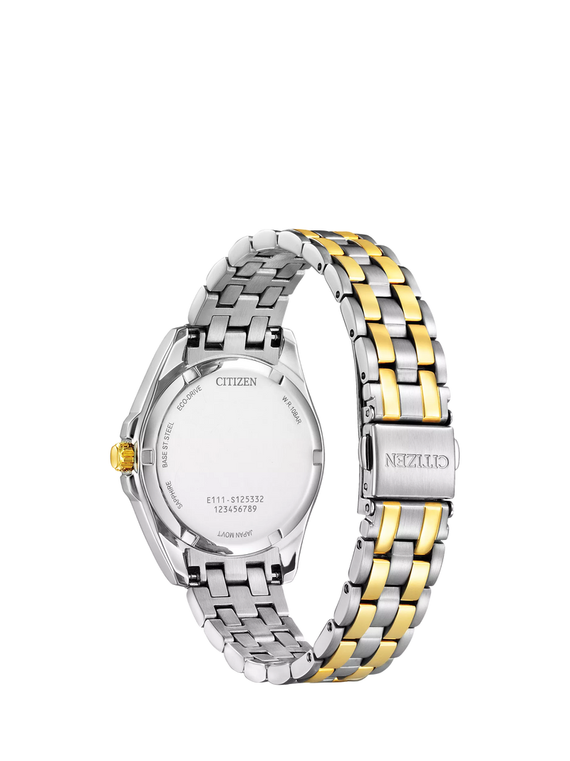 Citizen women's two-tone Eco-Drive date watch 41mm (British brand)