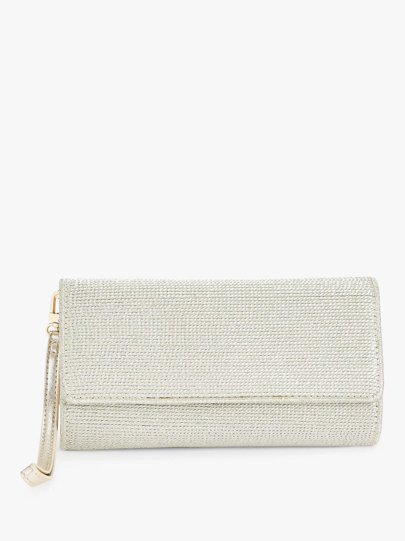 Carvela Gala gold weave clutch bag - British product