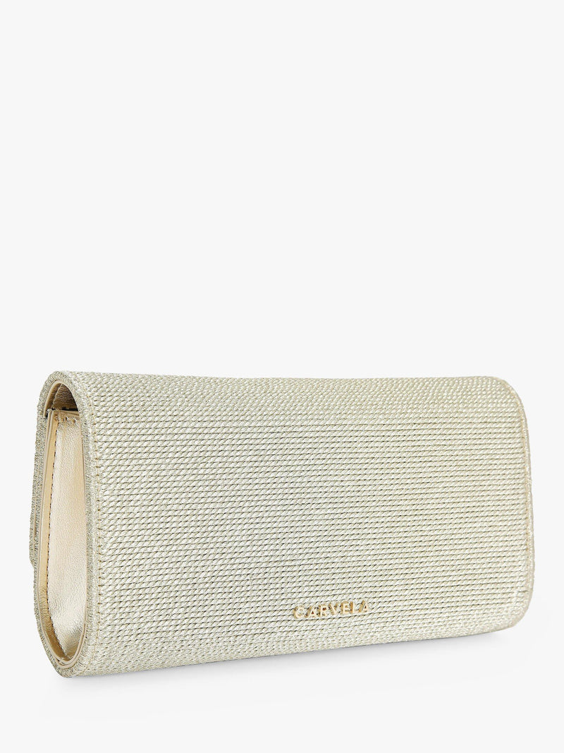 Carvela Gala gold weave clutch bag - British product