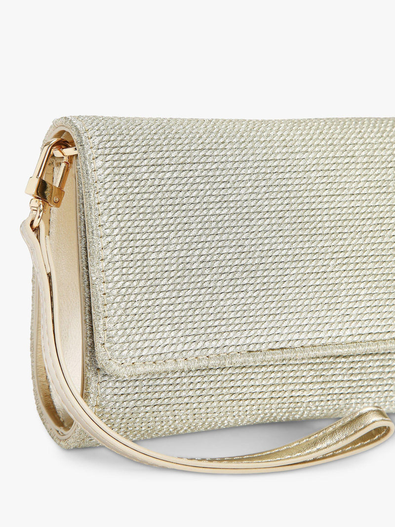 Carvela Gala gold weave clutch bag - British product