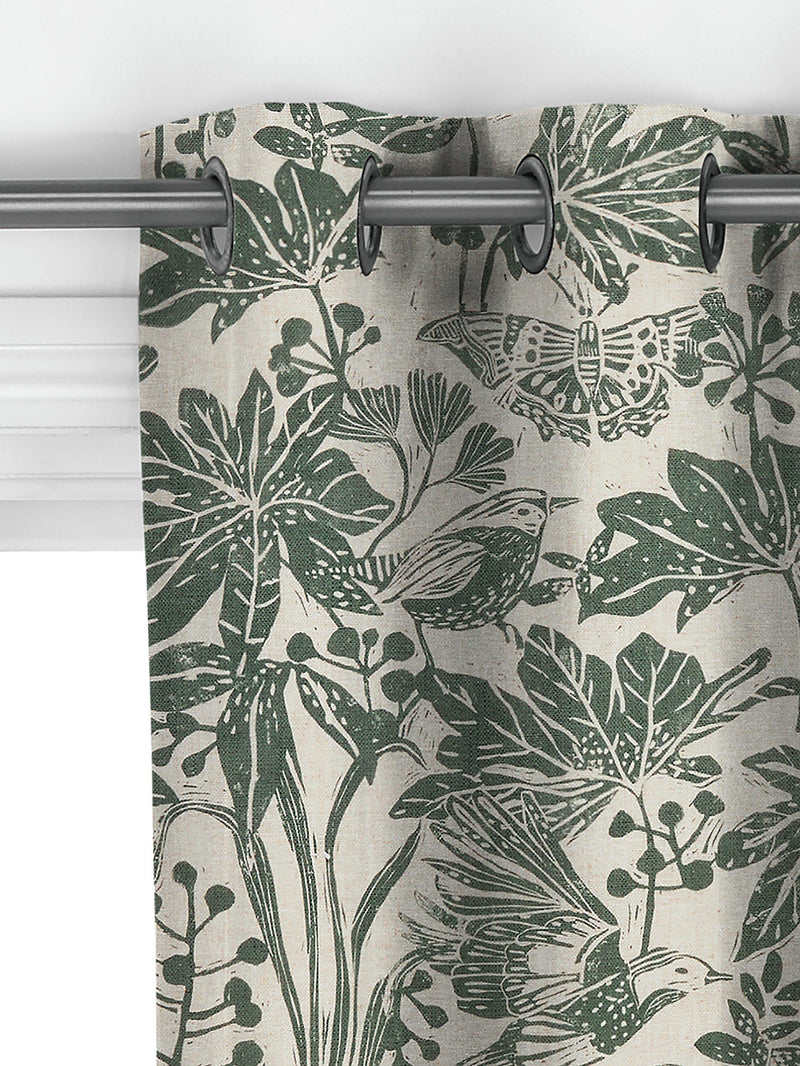 John Lewis Japonica Myrtle Green made to measure curtains, imported from the UK