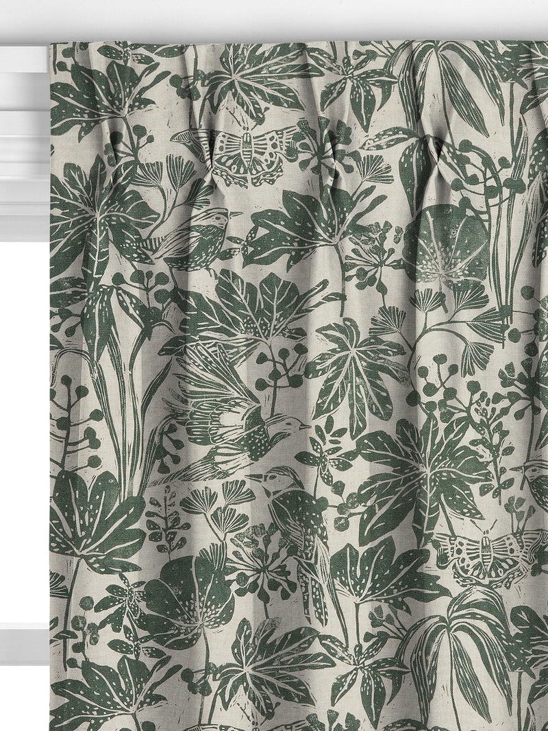 John Lewis Japonica Myrtle Green made to measure curtains, imported from the UK