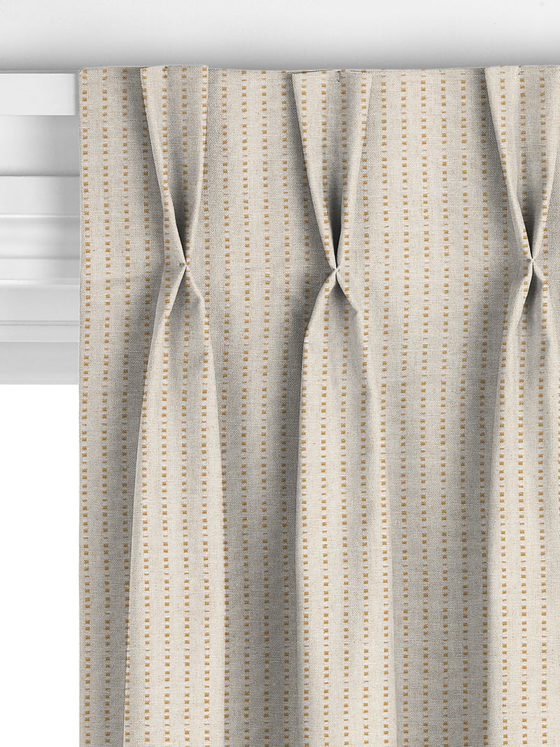 John Lewis Fleck Stripe curtain honey, imported from the UK