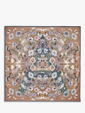 Aspinal of London silk square scarf botanical floral 90.2cm (British brand)