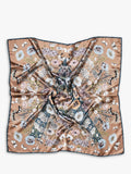 Aspinal of London silk square scarf botanical floral 90.2cm (British brand)