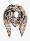 Aspinal of London silk square scarf botanical floral 90.2cm (British brand)