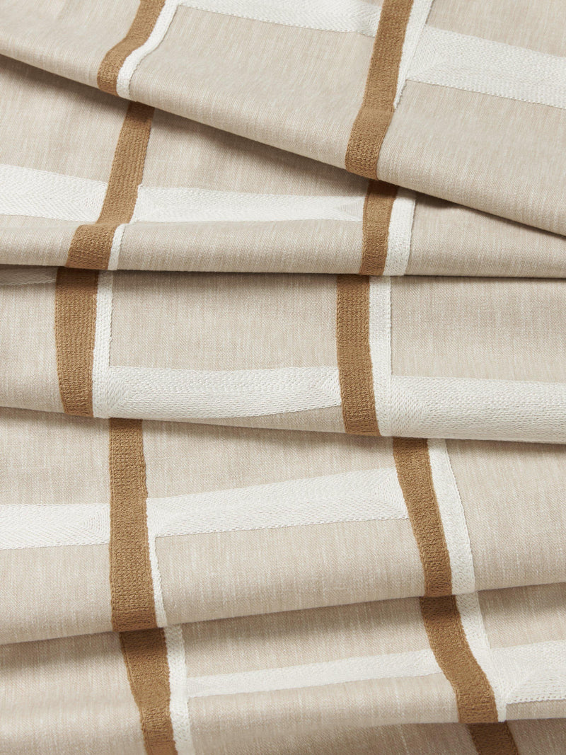 John Lewis Lea embroidered furnishing fabric 140cm wide, imported from the UK