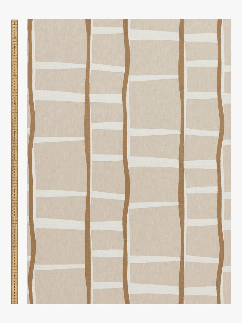 John Lewis Lea embroidered furnishing fabric 140cm wide, imported from the UK