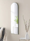 Yearn Delicacy Arched Wood Frame Wall Mirror 100 x 30cm