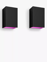John Lewis Philips Hue Resonate LED Smart Outdoor Wall Light Pack of 2 Black- Buy online at McGrocer