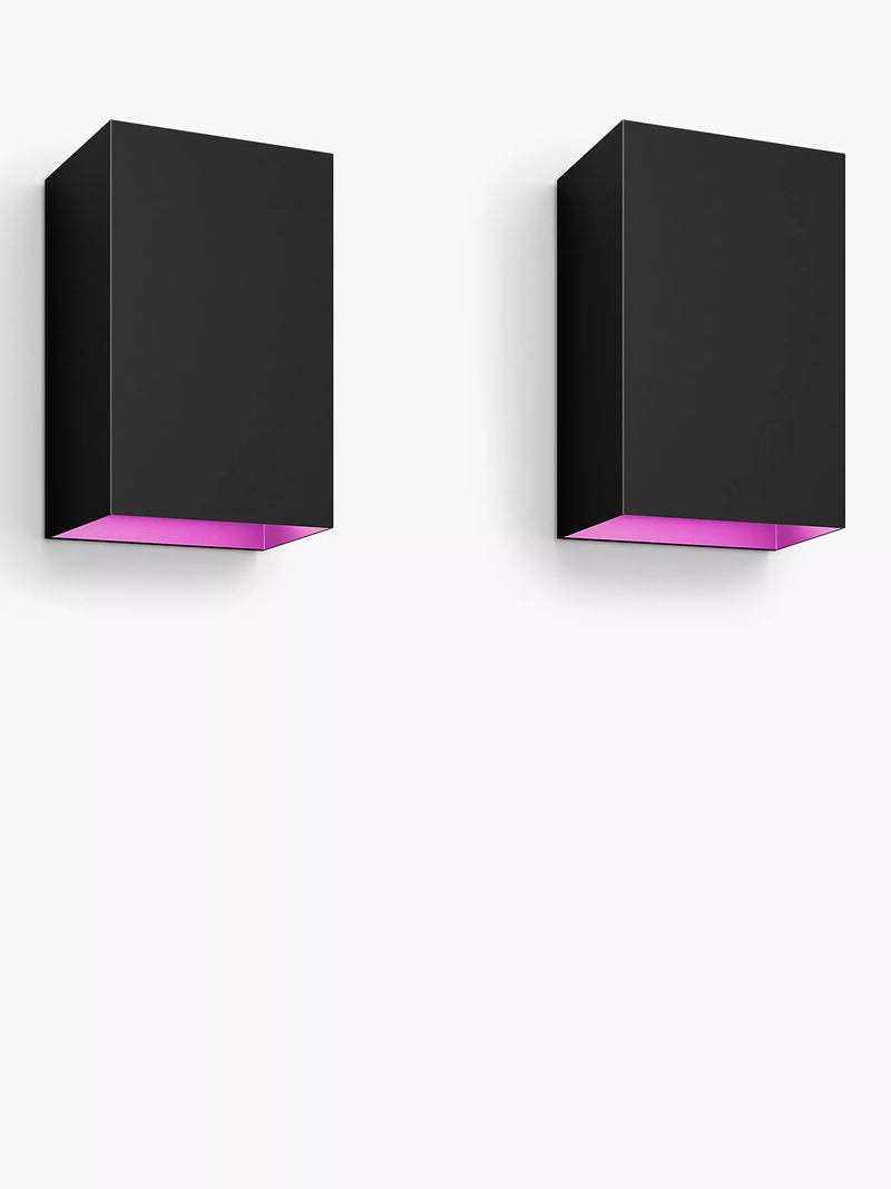 Philips Hue Resonate outdoor wall light black pack of 2, imported from the UK