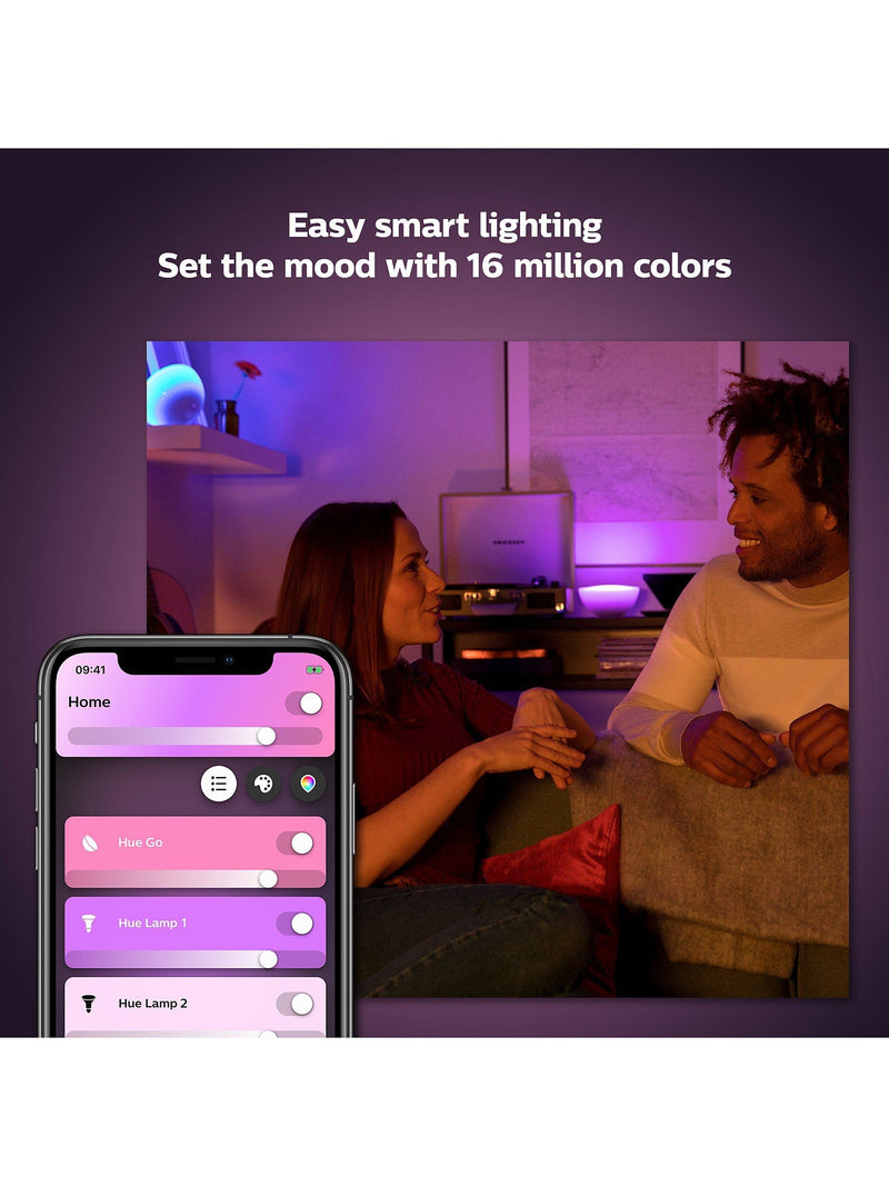 Philips Hue portable smart light with dimmer switch, H12.5x15cm, imported from the UK