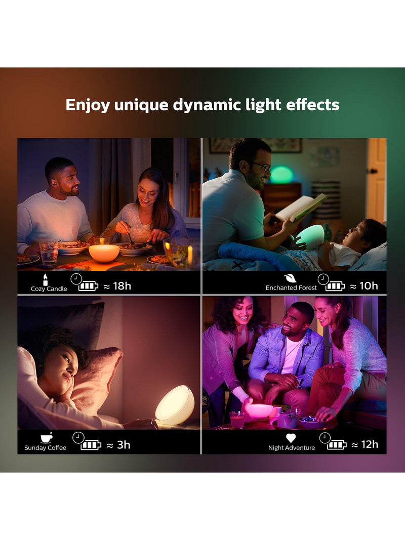 Philips Hue portable smart light with dimmer switch, H12.5x15cm, imported from the UK