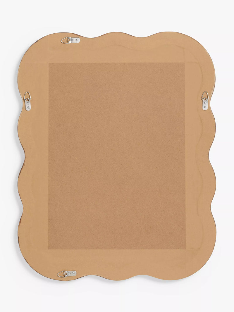 John Lewis wiggle wall mirror walnut finish 75x60cm, imported from the UK