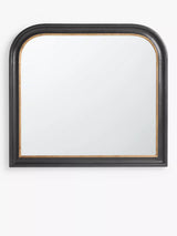 John Lewis John Lewis Georgian Overmantel Wood Mirror Black/Gold 95 x 105cm- Buy online at McGrocer