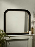 John Lewis Georgian overmantel mirror black and gold 95x105cm - British product
