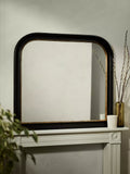 John Lewis Georgian overmantel mirror black and gold 95x105cm - British product