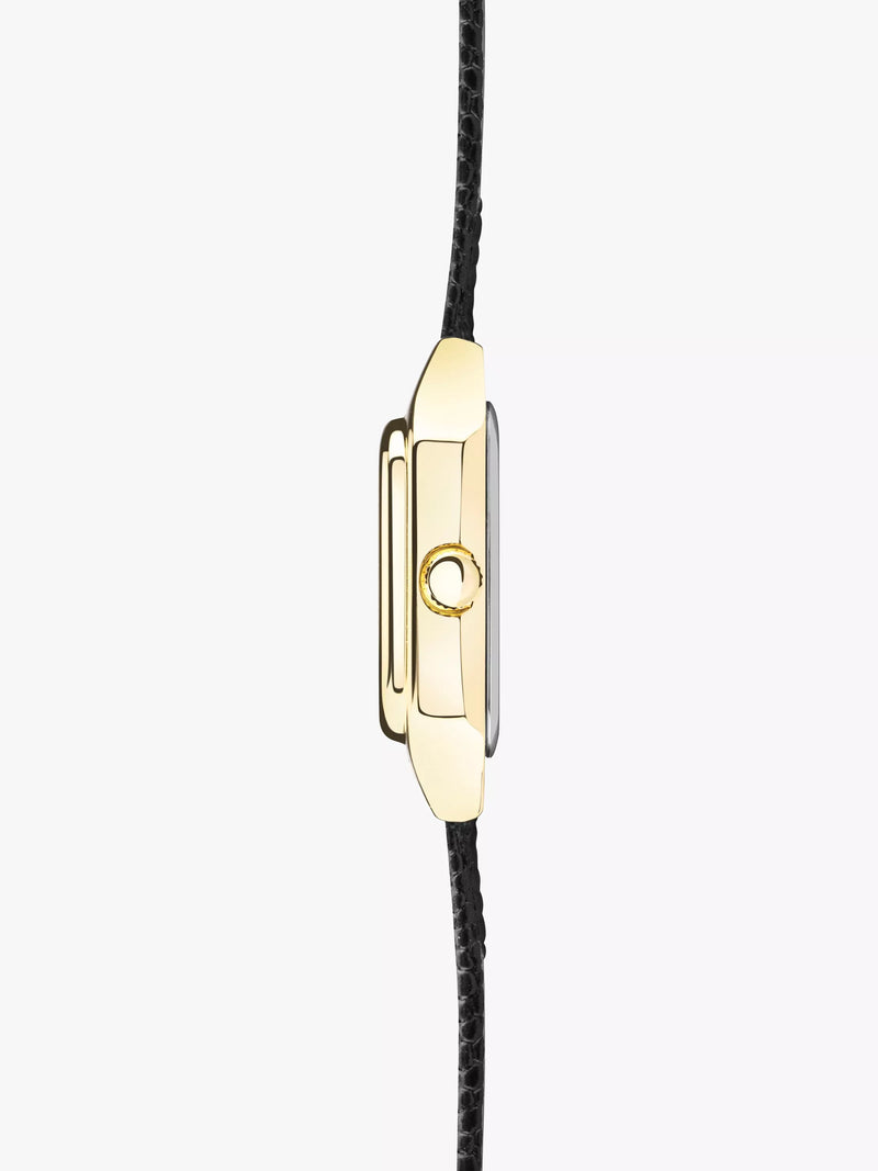 Sekonda women's square watch black leather strap 20mm - British product