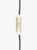 Sekonda women's square watch black leather strap 20mm - British product