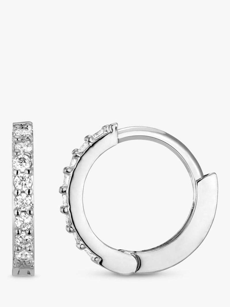 Orelia Mini Pave Huggie Hoop earrings (British brand)