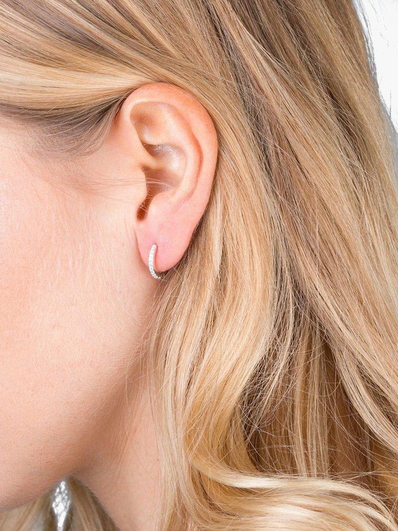Orelia Mini Pave Huggie Hoop earrings (British brand)