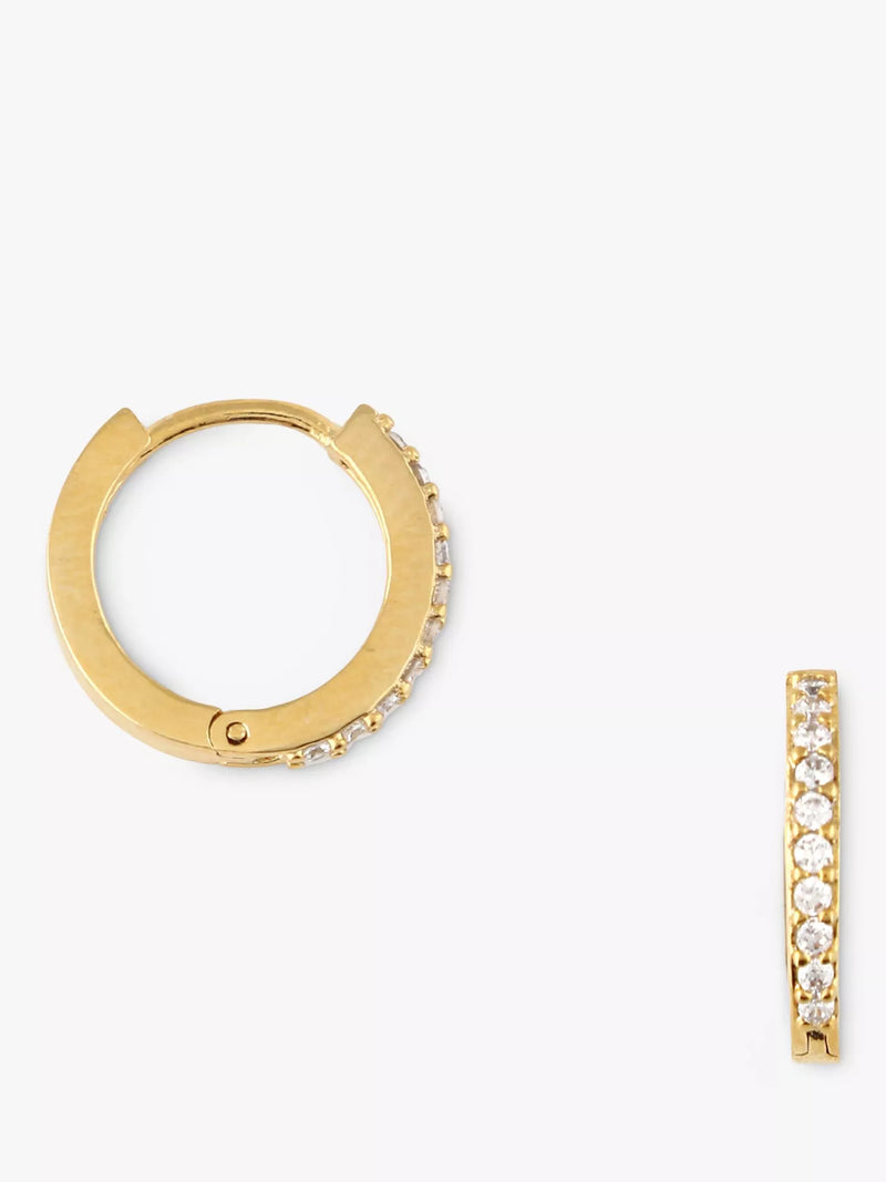 Orelia Mini Pave Huggie Hoop earrings (British brand)