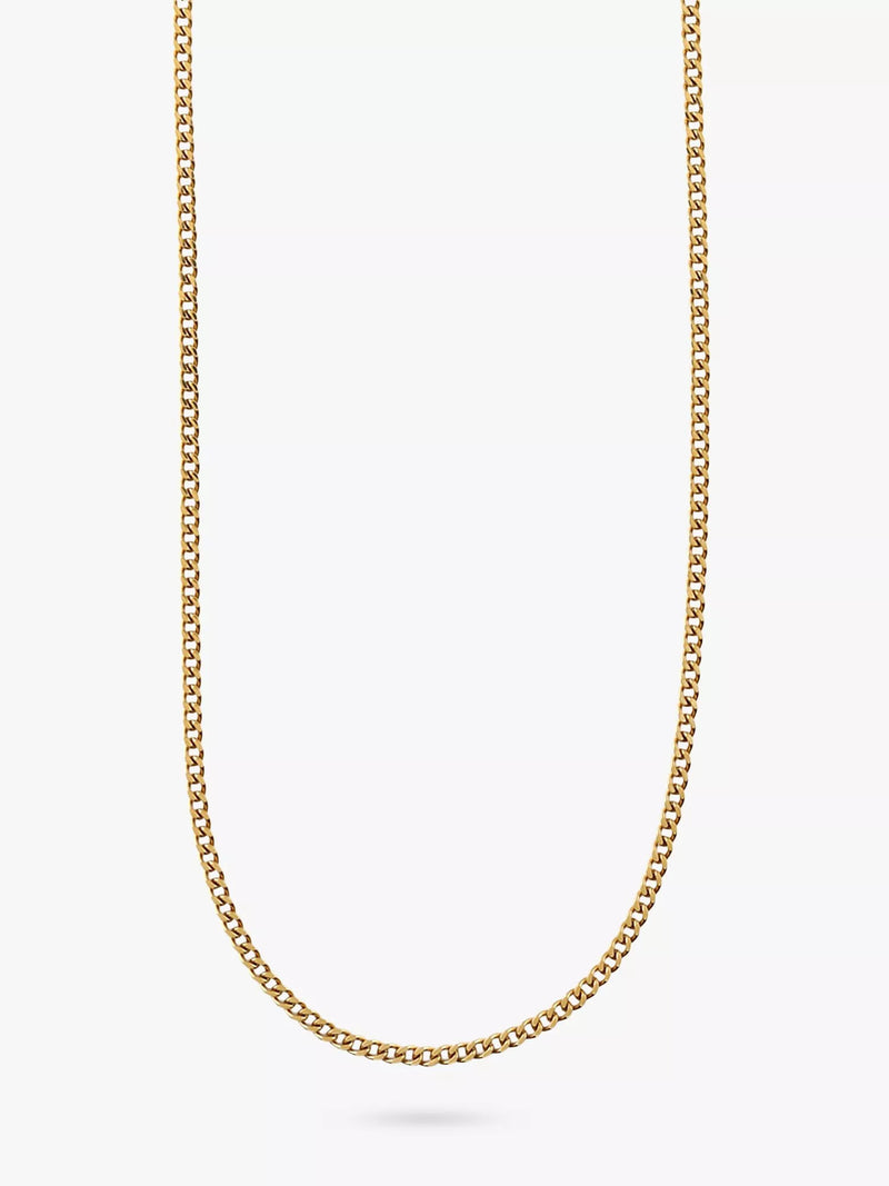 Orelia fine curb chain necklace gold plated stainless steel - British product