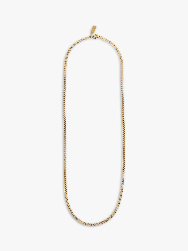 Orelia fine curb chain necklace gold plated stainless steel - British product