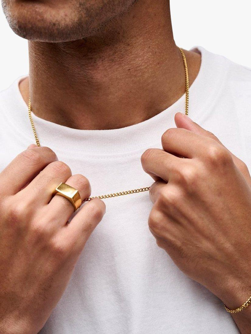 Orelia fine curb chain necklace gold plated stainless steel - British product
