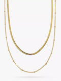 Orelia pale gold layered chain necklace, UK version