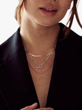 Orelia pale gold layered chain necklace, UK version