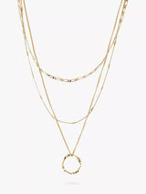 John Lewis Orelia Open Circe Three Row Necklace- Buy online at McGrocer