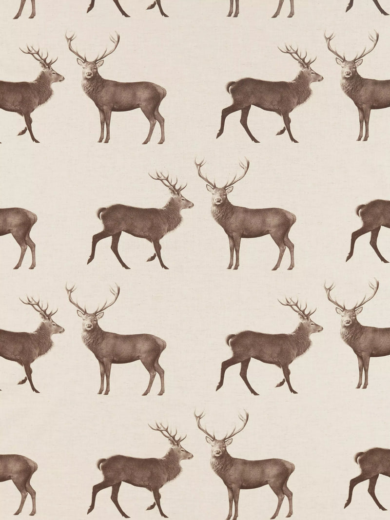 Sanderson furnishing fabric Evesham Deer Linen/Chalk, UK version