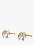 Alex Monroe elephant stud earrings gold and silver, imported from the UK