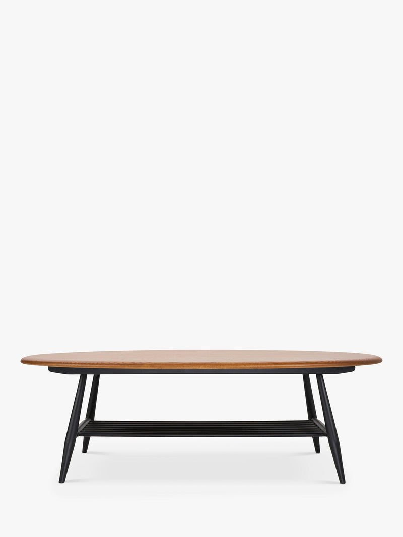 ercol Bellingdon oval coffee table ash black, imported from the UK