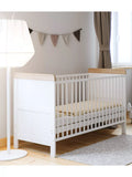 Little Acorns Classic Two-Tone Cotbed - White/Oak