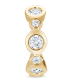 David Morris yellow gold diamond hoop earring 6mm, UK version