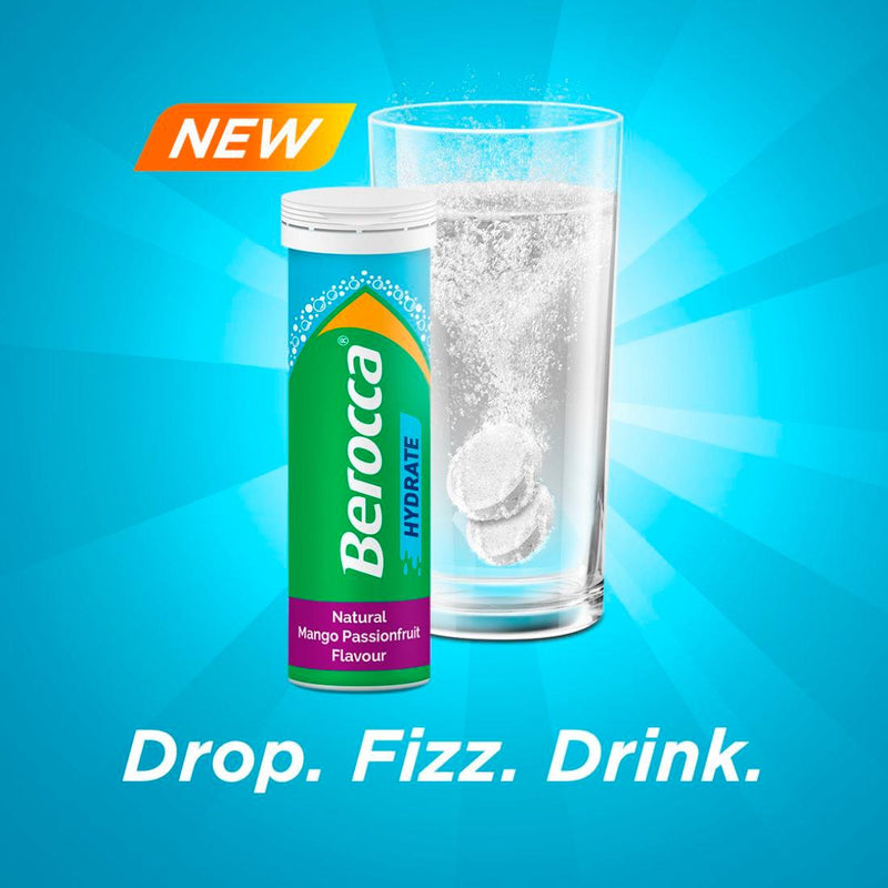 Berocca Mango Passionfruit effervescent tablets 20 pack - British product