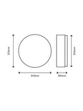 Philips Doris LED flush bathroom light white - British product