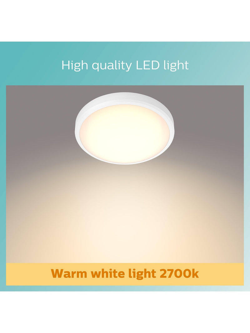 Philips Doris LED flush bathroom light white - British product