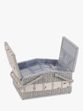 Milward twin lid sewing basket with bee print and removable trays (British brand)